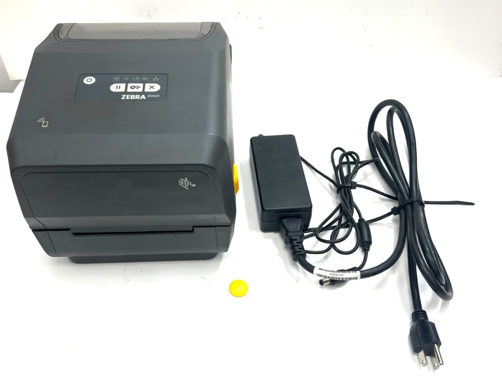 ZEBRA ZD421 PRINTER W/POWER SUPPLY PRINT WIDTH 4"