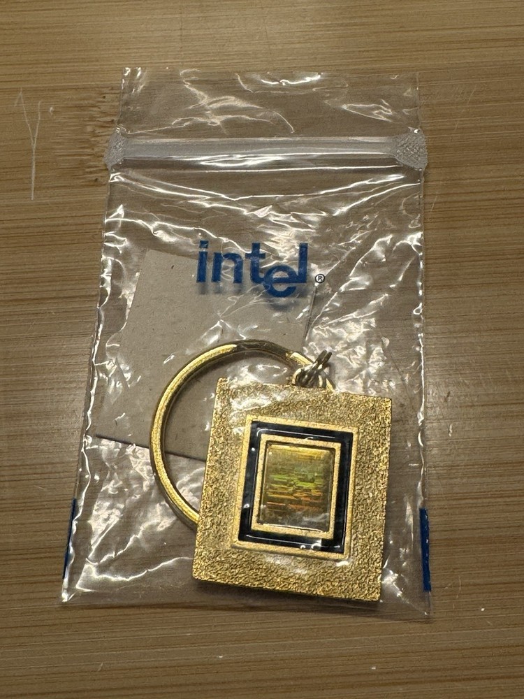 NEW Intel Pentium MMX Processor CPU Keychain - vintage CPU - Intel Inside