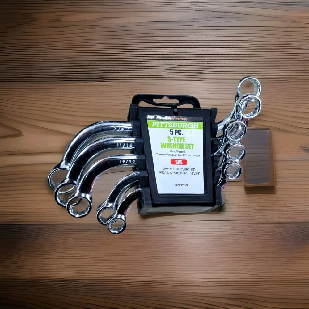 PITTSBURGH S-Type SAE Obstruction Wrench Set, 5 Piece