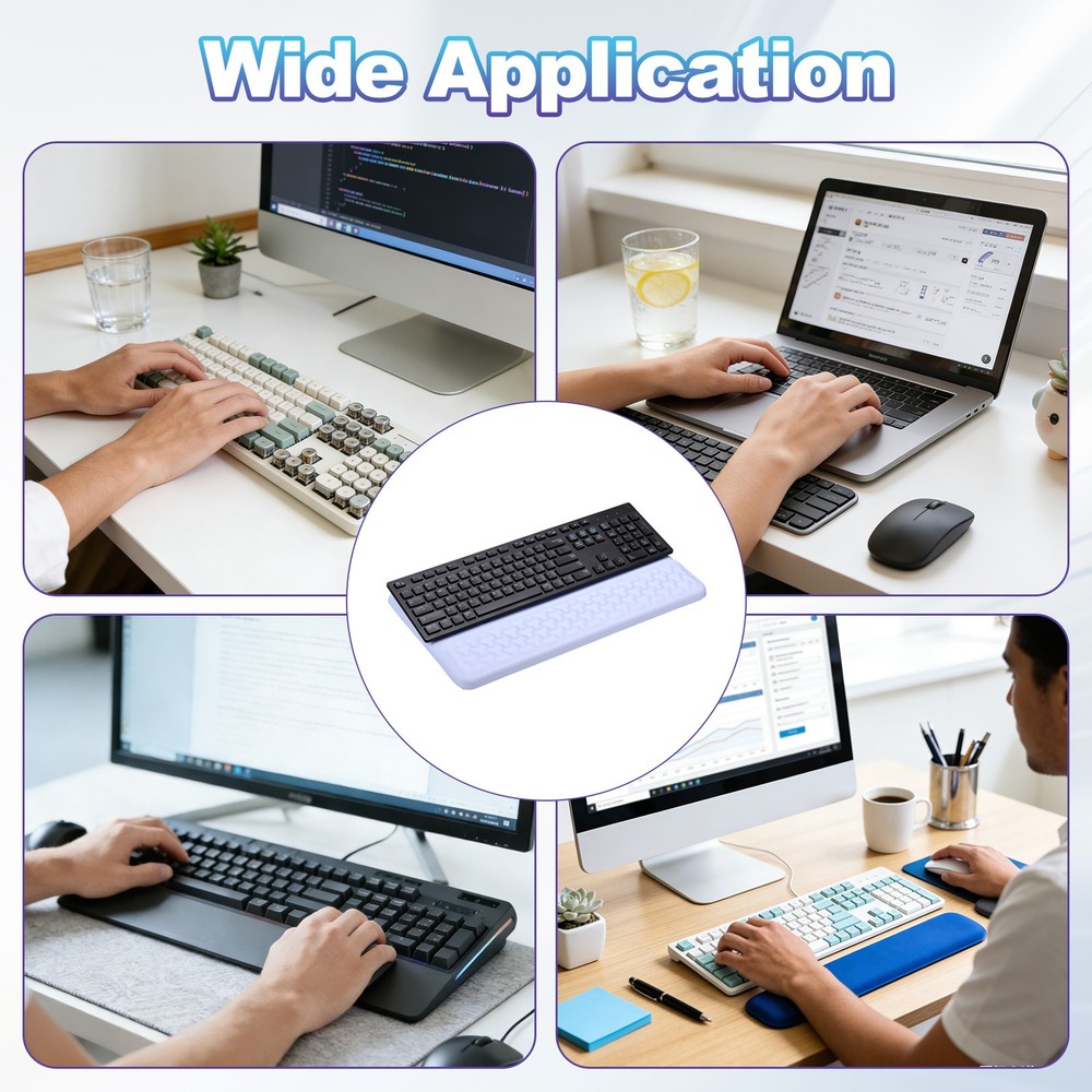 Computer Keyboard Stand with Wrist Rest, Computer Wrist Support, Blue
