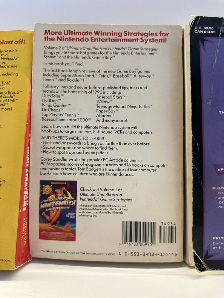 Ultimate Unauthorized Nintendo Game Stratergies -1 ,2 & Nintendo Secrets Book!