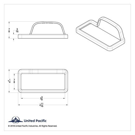 United Pacific 41939 Toggle Switch Trim, Chrome, for Freightliner