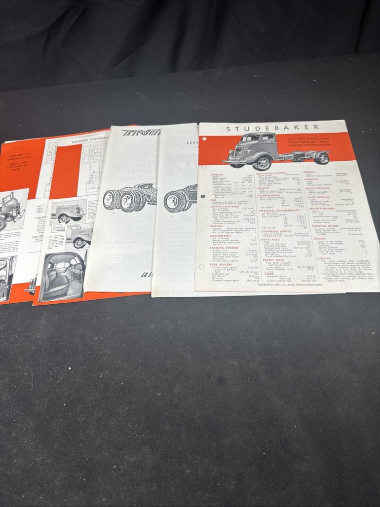 Vintage Studebaker Cab Forward Series Promotional Paperwork