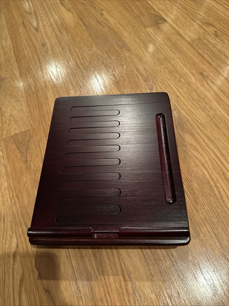 Adjustable Wooden Tablet & Book Stand – Foldable Desktop Holder Easy Storage