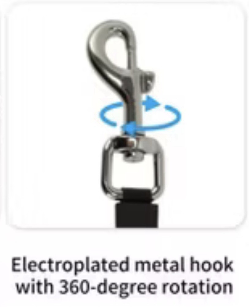 dog leash retractable blue and white geometric pattern with a trigger