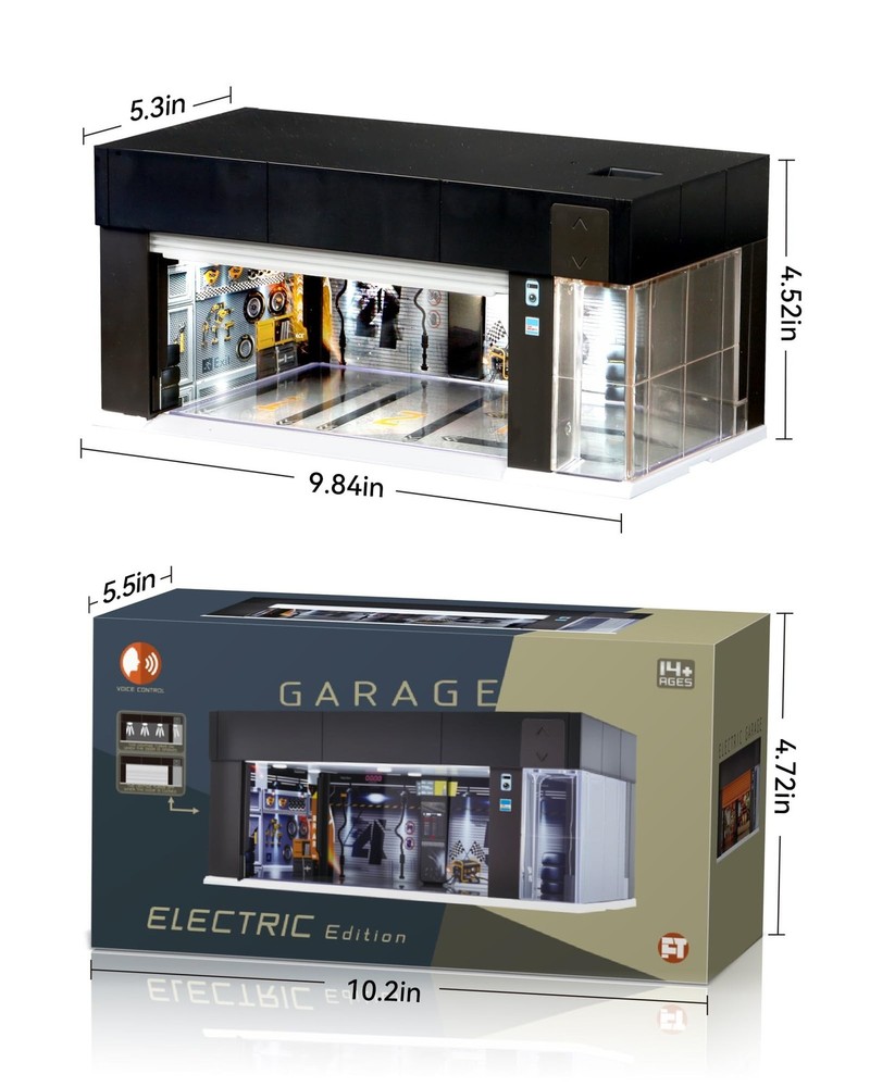 1/64 Scale Diecast Display Case for Hot Wheel Storage with LED Lights, Stacka...