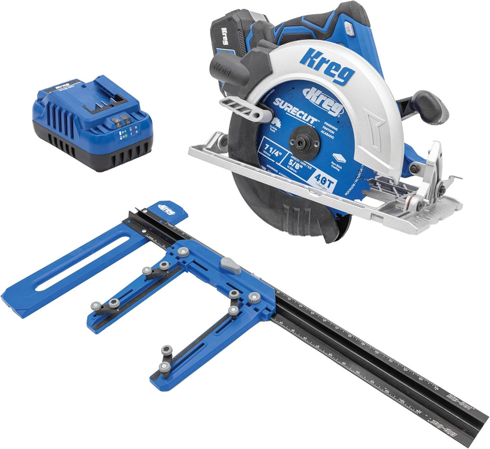 Rip-Cut + Ionic Drive 7-1/4-Inch Circular Saw Project Kit - Cordless Cutting Sys
