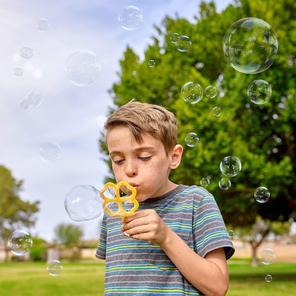 Multicolor Bubble Wands Bundle - 18 Large Wands and Bubble Solution Trays