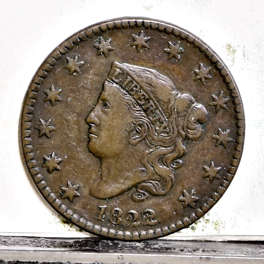 1822 Large Cent - VF Details, Surface Issues (56522-Z)