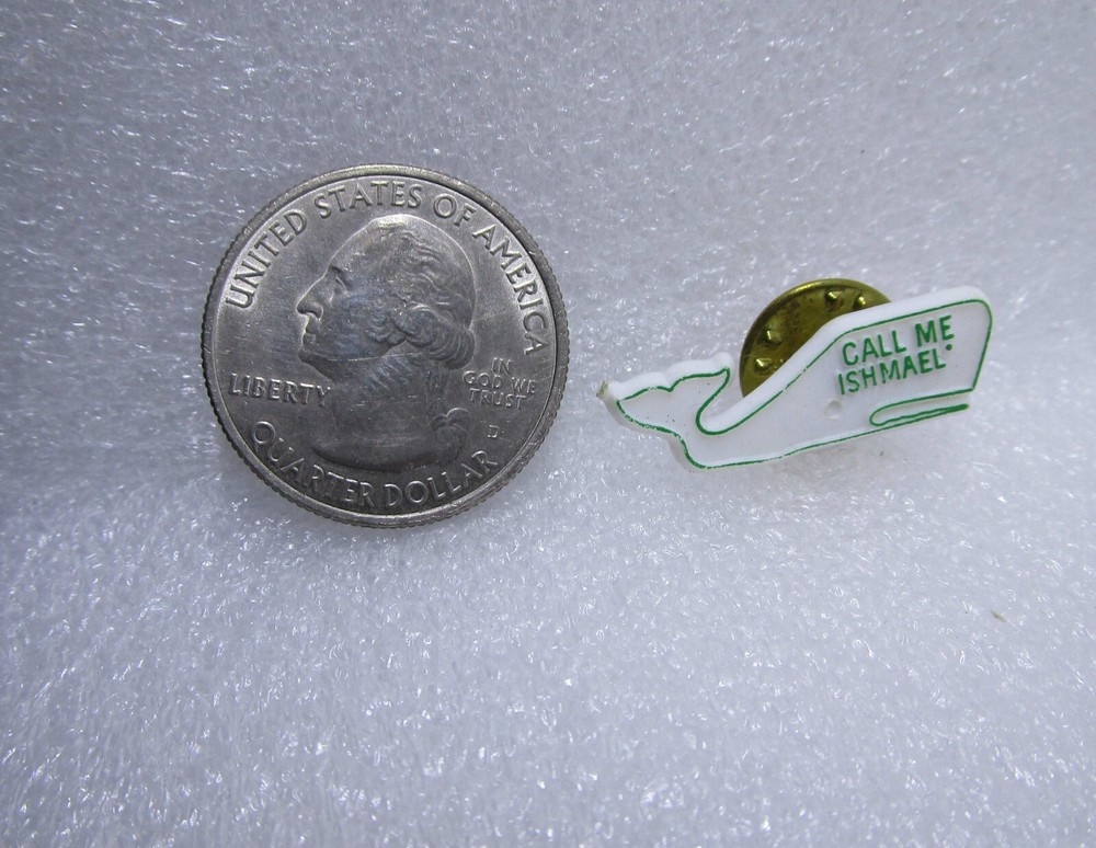 Call Me Ishmael Whale Plastic Pin