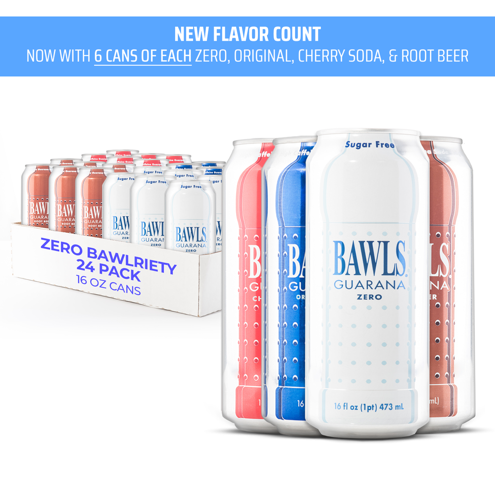 BAWLS Guarana Zero Variety Can 24-Pack
