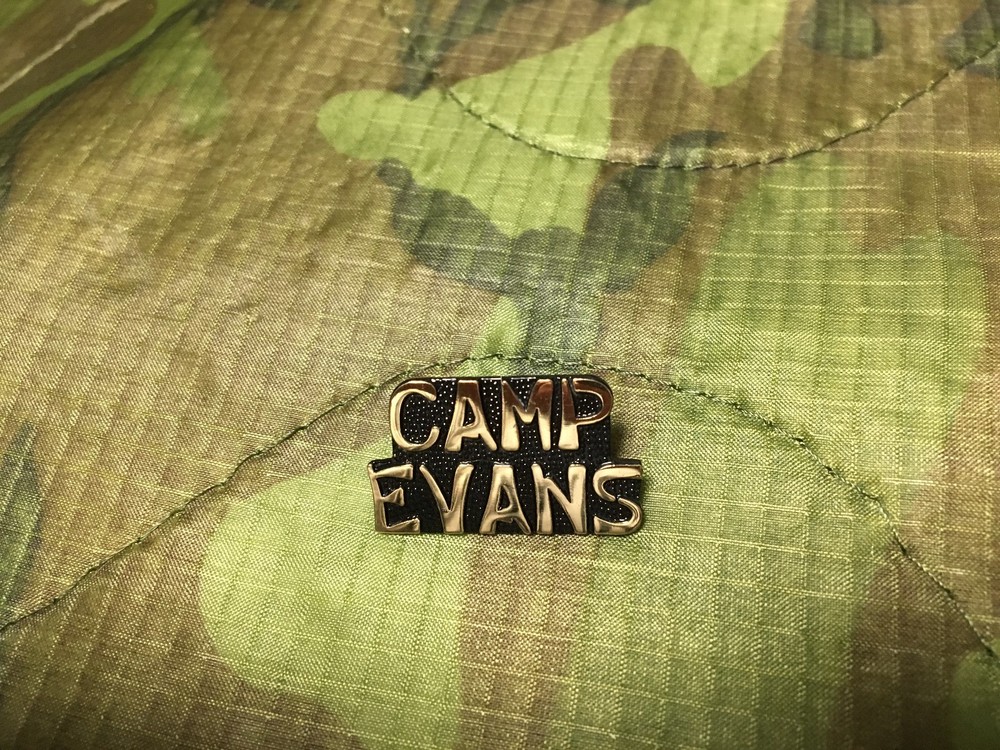 CAMP EVANS VIETNAM TEXT HAT PIN