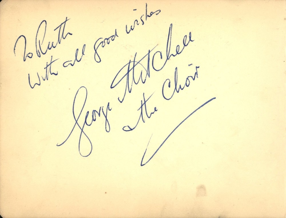 Vintage Jack Watson / George Mitchell Autographs