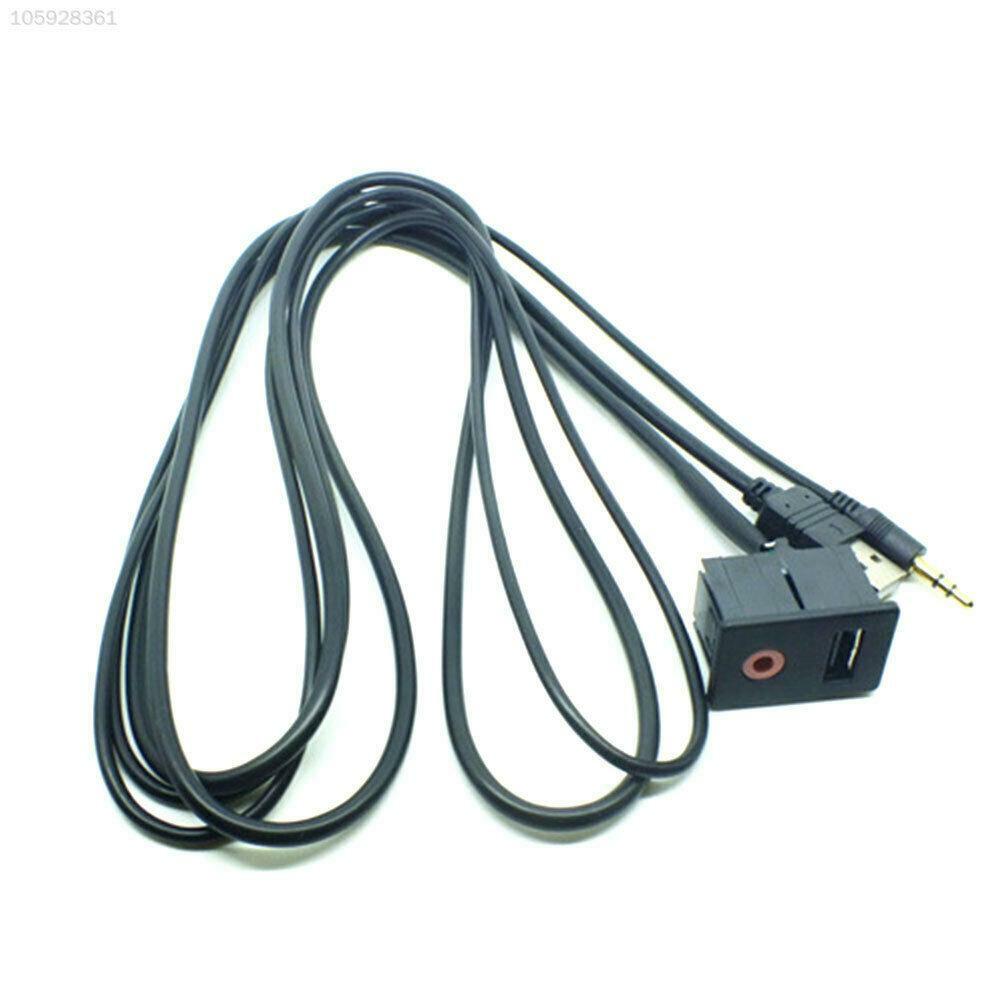 ABS AUX+USB Modification jack Switch Wire Audio Conversion Cable for VW Toyota