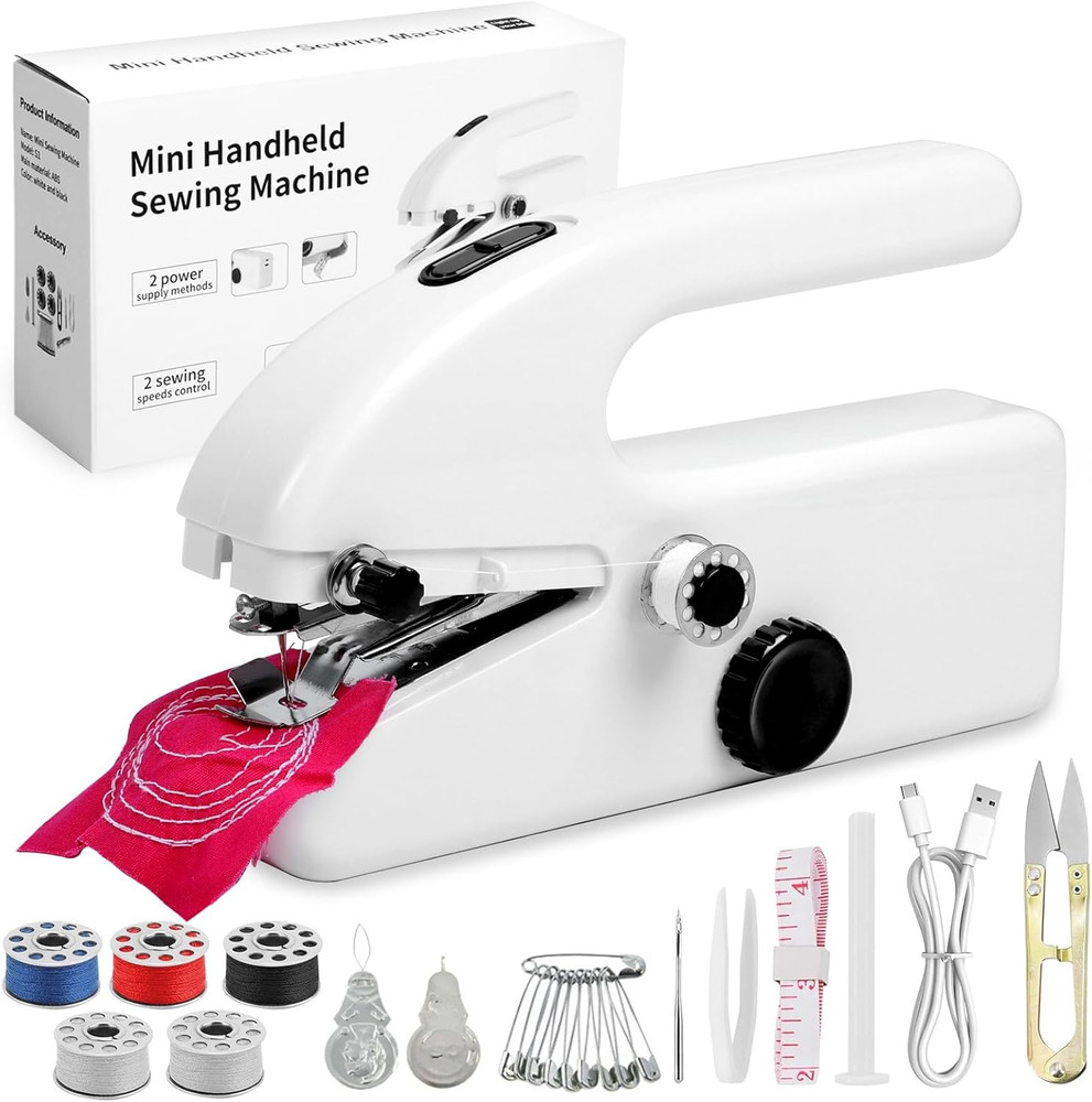 Portable Handheld Sewing Machine for Beginners – Mini Stitching Tool with 2 Spee