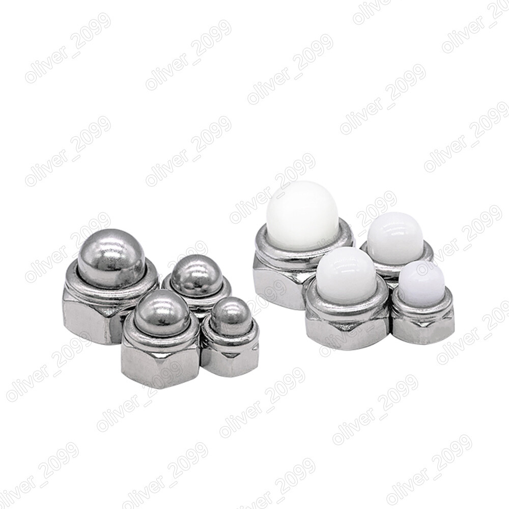 304SS Prevailing Torque Type Hexagon Domed Cap Nuts With Nonmetallic Insert