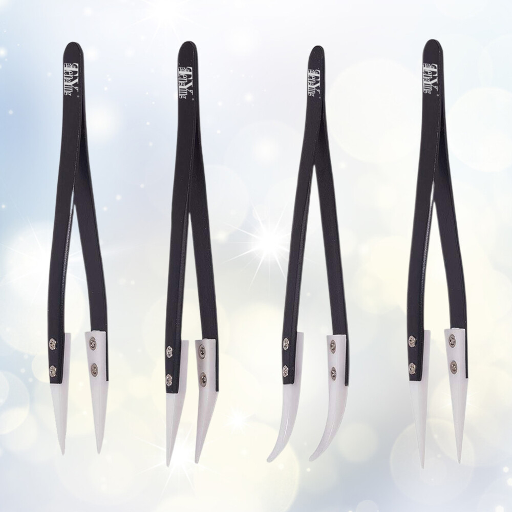 4PCS Tweezers Replaceable Tips with Temperature Resistance Precision Tips