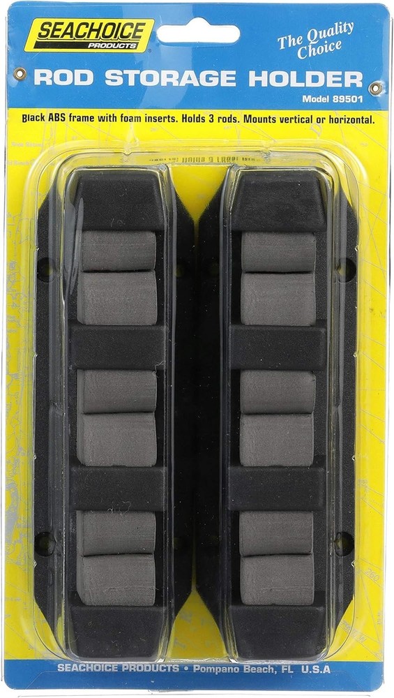 Efficient 3-Rod ABS Storage Holder - Protects Rods with Closed Foam Inserts