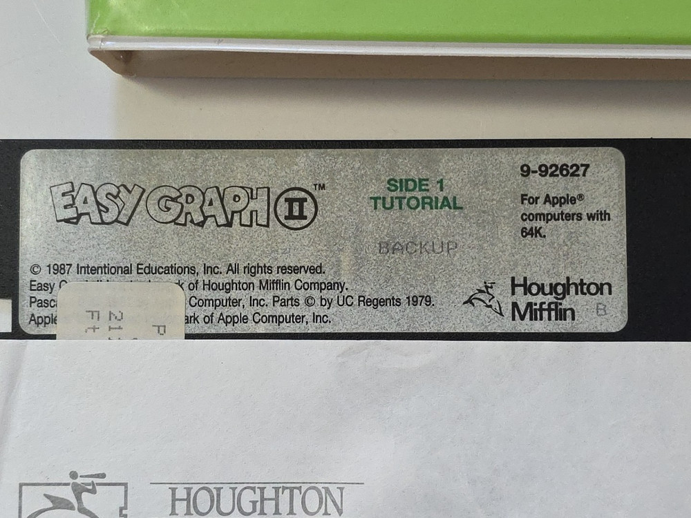 Apple II 1987 Houghton Mifflin Easy Graph II education program - TESTED