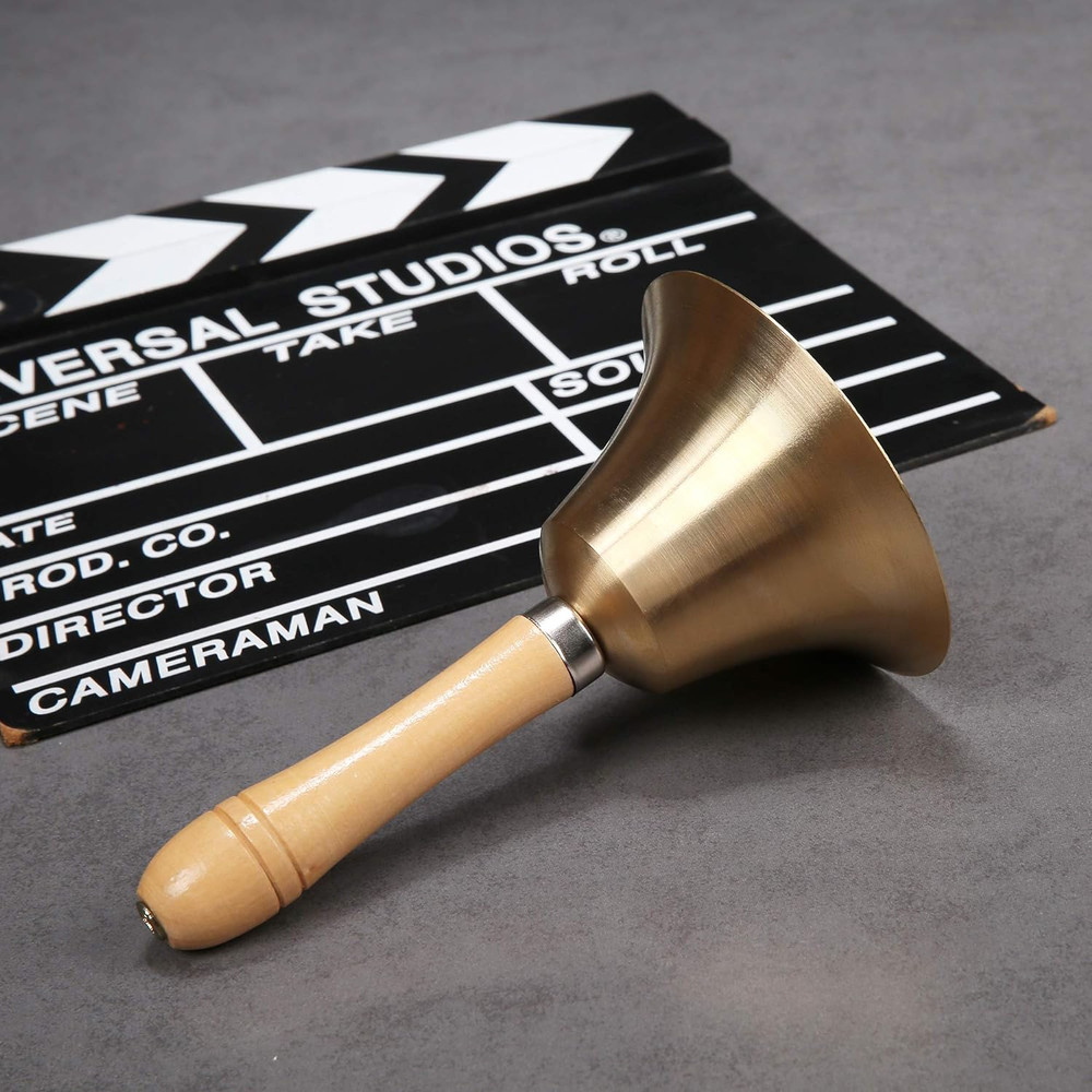 Super Loud Solid Brass Hand Call Bell