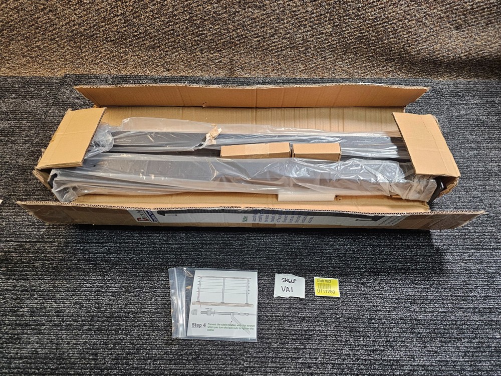 (QTY 2)Deck Man 36" Outboard Adjustable-Angle Stainless Steel Cable Railing Post