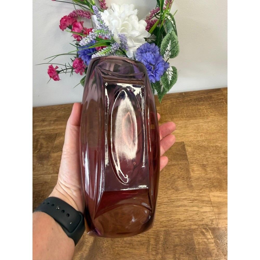 Vintage Hazel-Atlas Amethyst Glass Rectangular Serving Dish Mid Century Modern