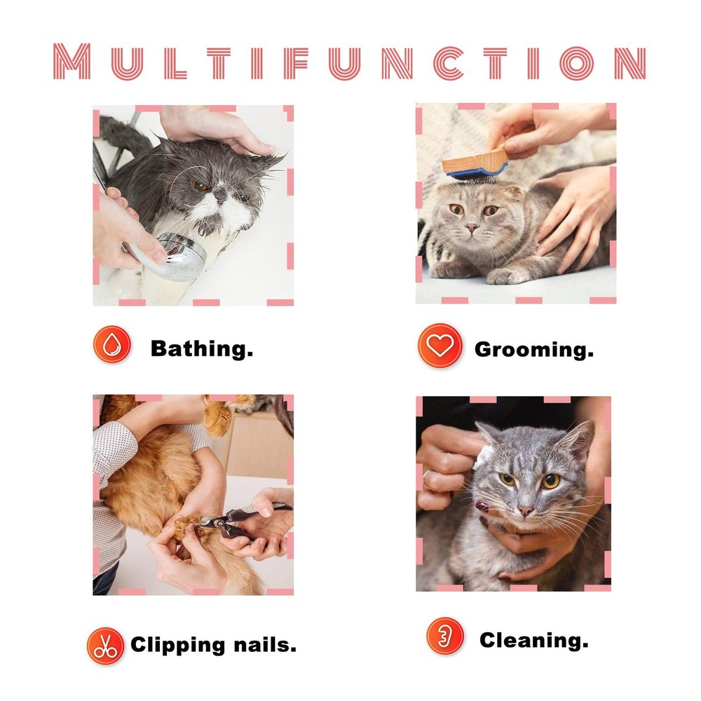 Cat Muzzle, Breathable Mesh, Mouth Guard, Prevent Biting, Chewing, Grooming, M