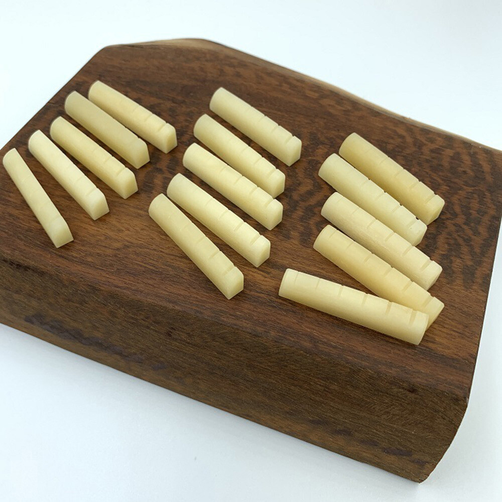 10pcs Unbleached Bone nut saddle bridge 43x6x9mm folk Guitar Luthier builder