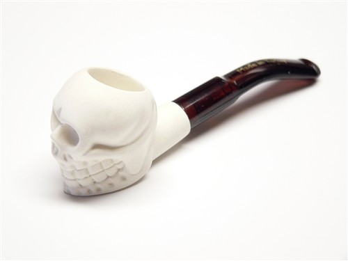 Miniature Meerschaum Pipe - SKULL