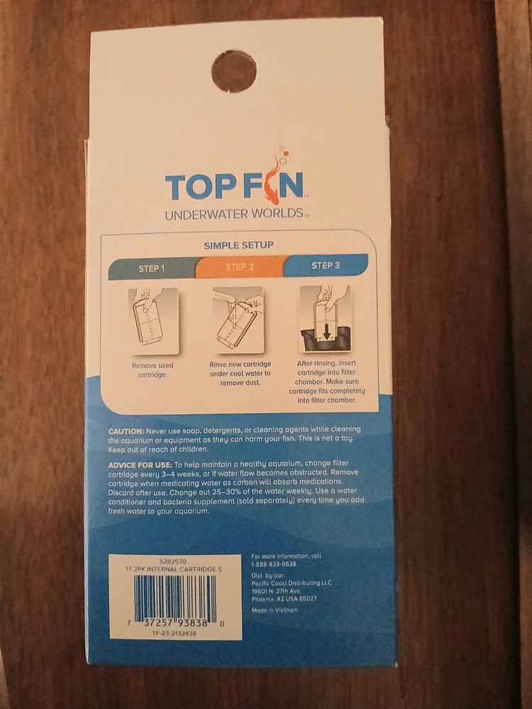 Top Fin IF-S Small Internal Filter Cartridges, 1 count, open box