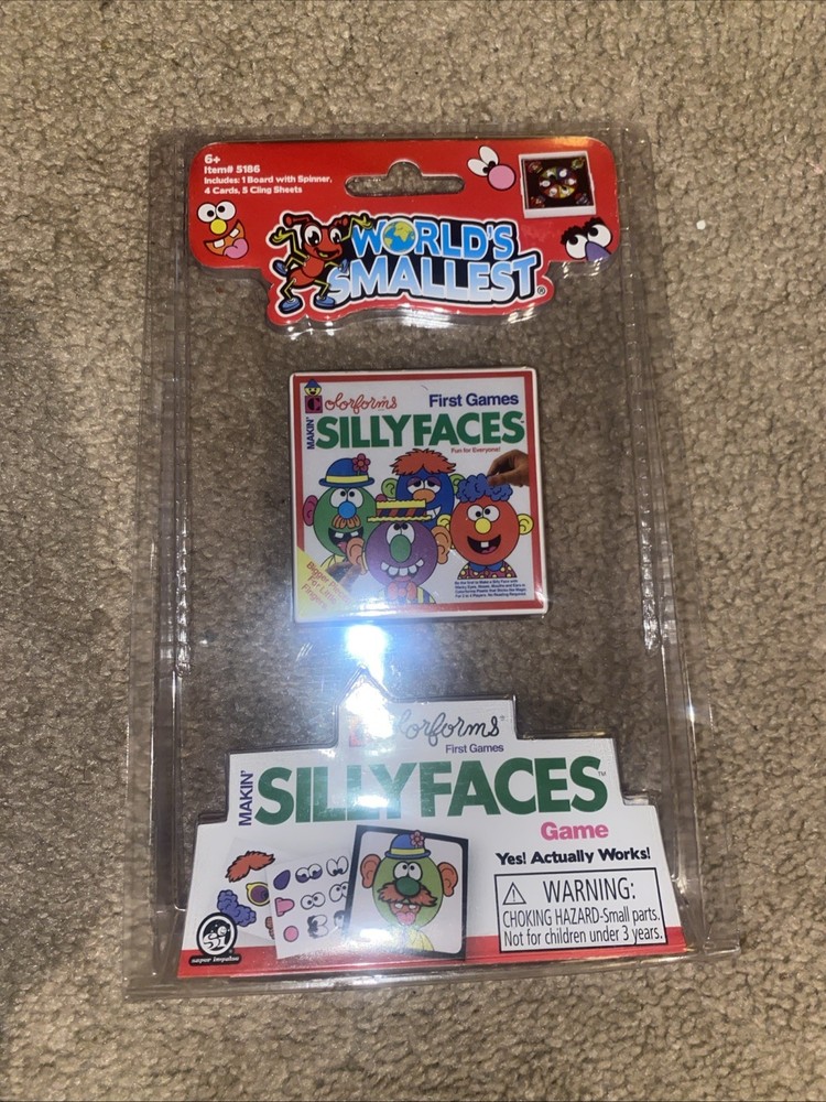 World’s Smallest Colorforms Silly Faces, NEW