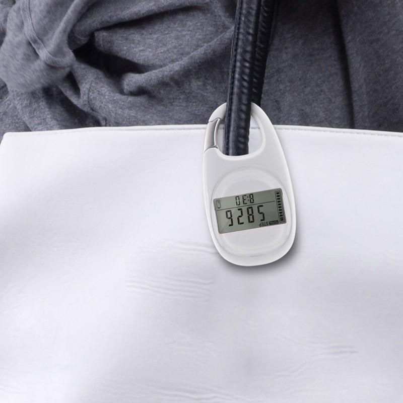 Simple LCD Display Walking Step Counter Clip on Step for Walking 3D Pedometer