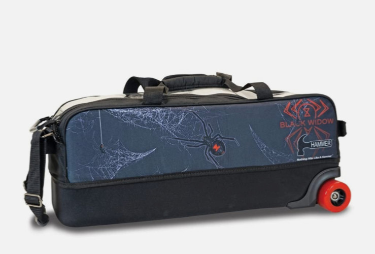 Dye Sub Triple Tote Bowling Bag-Black Widow
