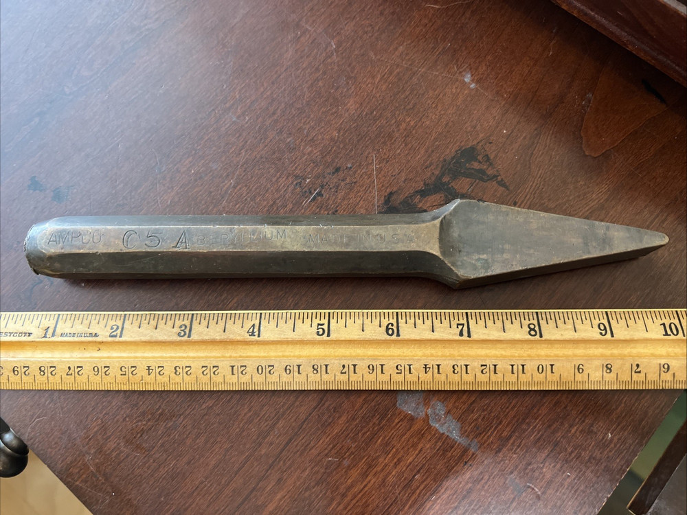 AMPCO C5A Non Sparking Bronze Chisel 1/2” Blade Safety Wedge Tool USA