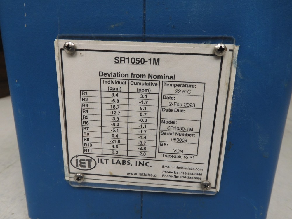 ESI SR1050 Transfer Standard 1 M Ohm/Step - QF19