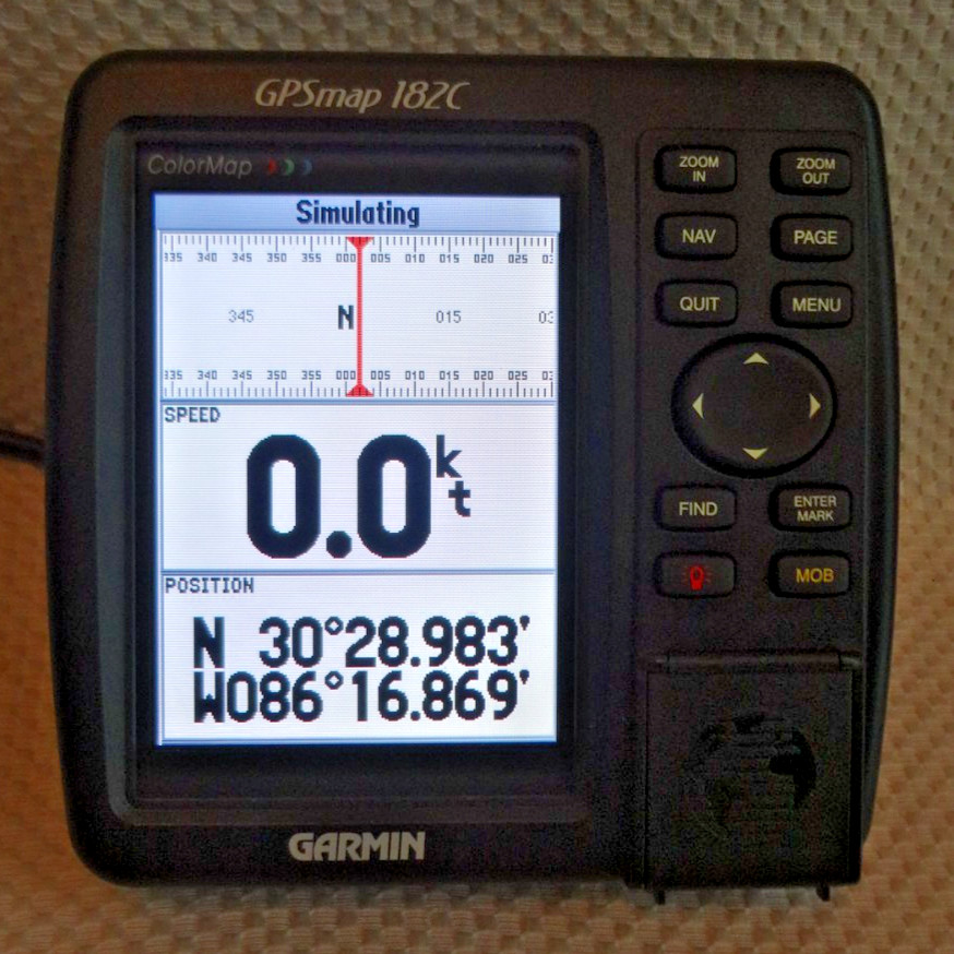 GARMIN GPSMAP 182C MARINE CHART PLOTTER FISHFINDER GPS UNIT w/ KNOBS & COVER