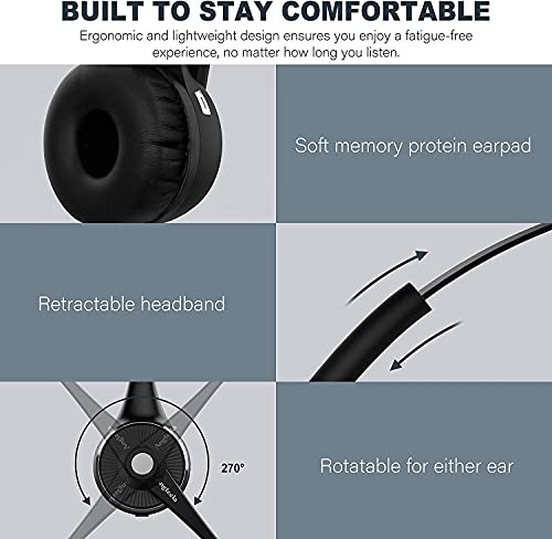 Trucker Bluetooth Headset with Microphone, Wireless Cell Phone Headset with