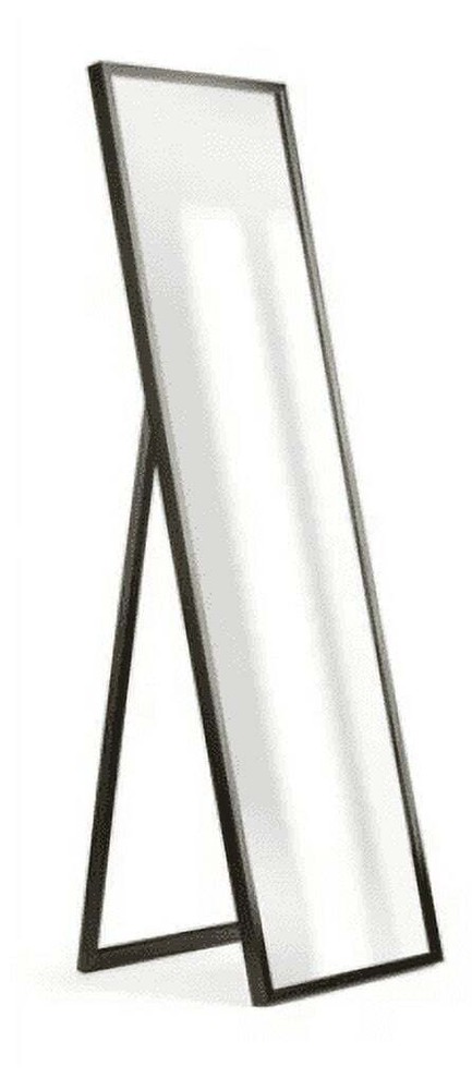17" x 58" Black Modern Cheval Mirror