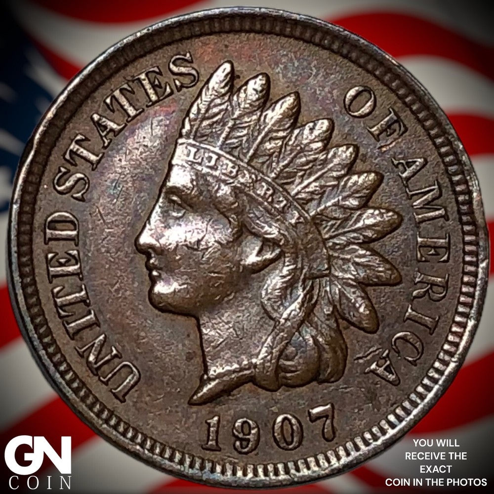 1907 Indian Head Cent Penny M7487