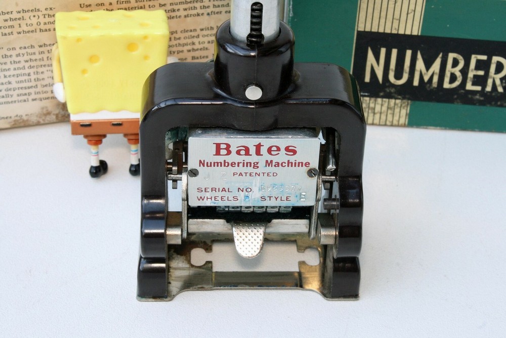 Bates Numbering Machine 4, Needs TLC