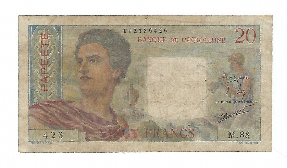 Tahiti - 20 Francs   1963
