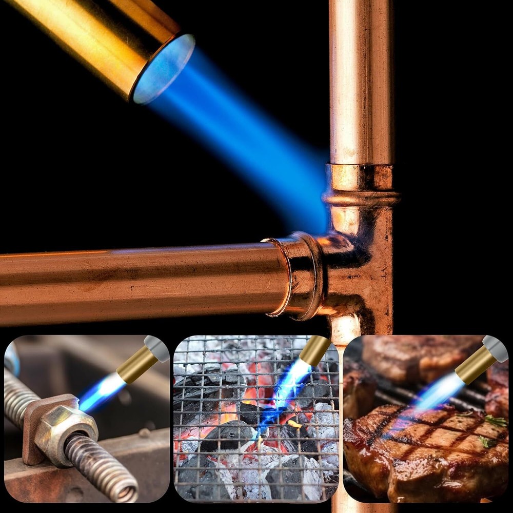 BLUEFIRE Powerful Propane Torch Head Trigger Start Turbo Adjust Flame Soldering