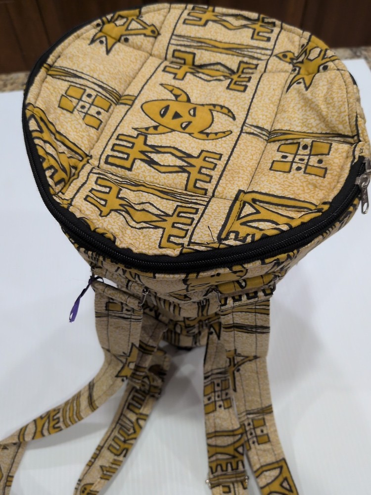 African Dejembe Drum With Carrying Case