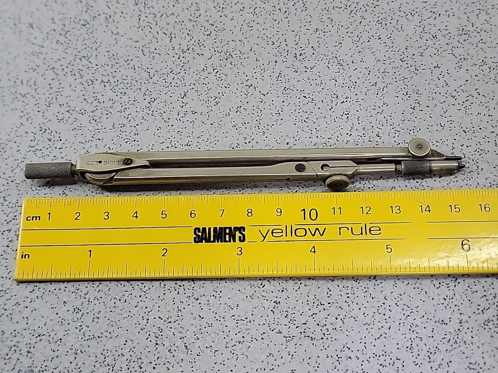 DOS Ltd Vintage Metal Compass Protractor Drawing Tool