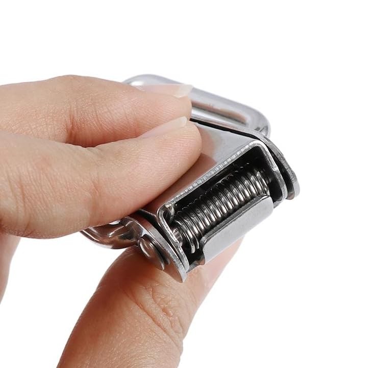 Latch, Stainless Steel Spring Loaded Toggle Silver Catch Hasp