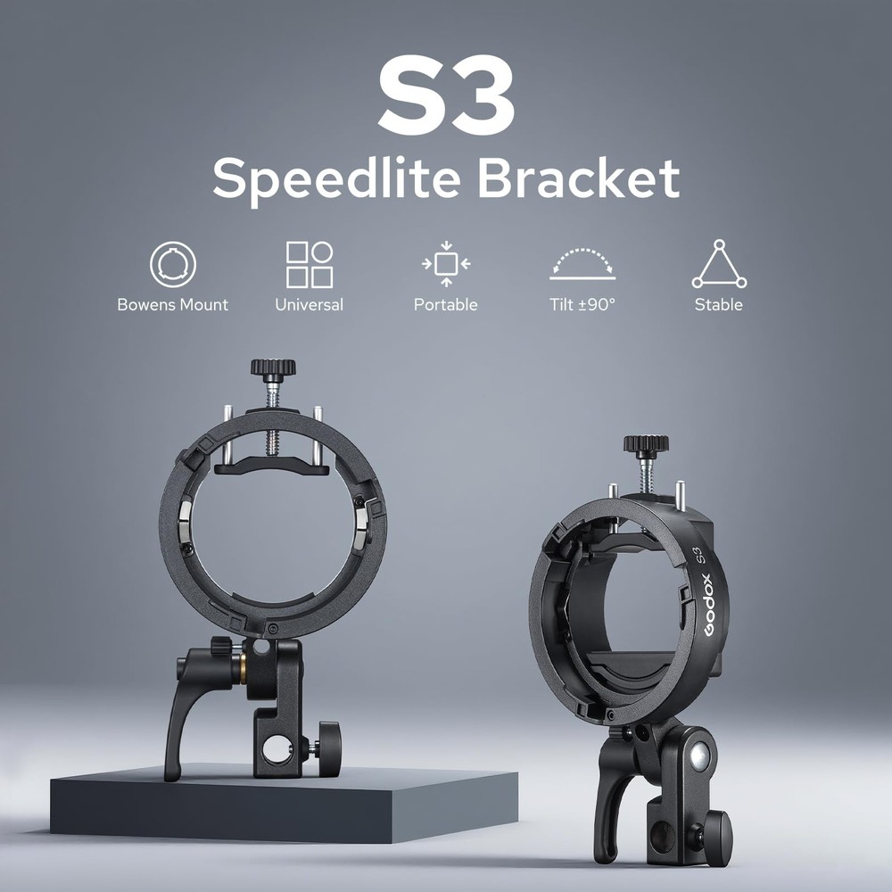 S3 Speedlite Bracket, S-Type Bracket Updated Version Bowens Mount Holder for ...
