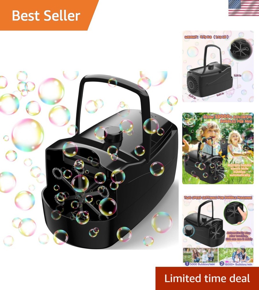 Bubble Machine, Automatic 18000+ Per Minute Big Bubbles Blower Maker for Kids...