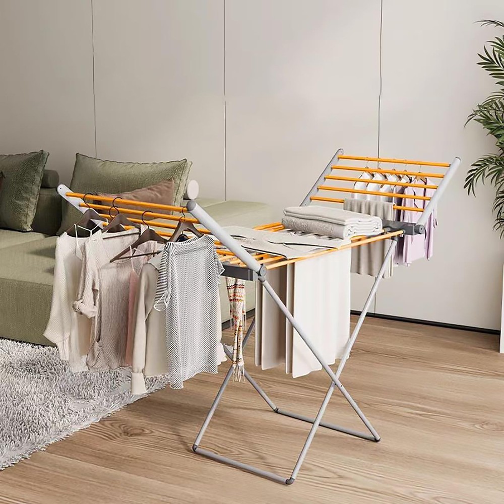(1 Pack) Heated Clothes Drying Rack, Folding Electric Clothes Rack, Collapsib...