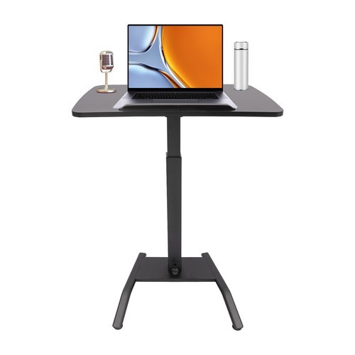 Rolling Desk Laptop Podium Desk Adjustable Standing Lifting Desk Computer Table