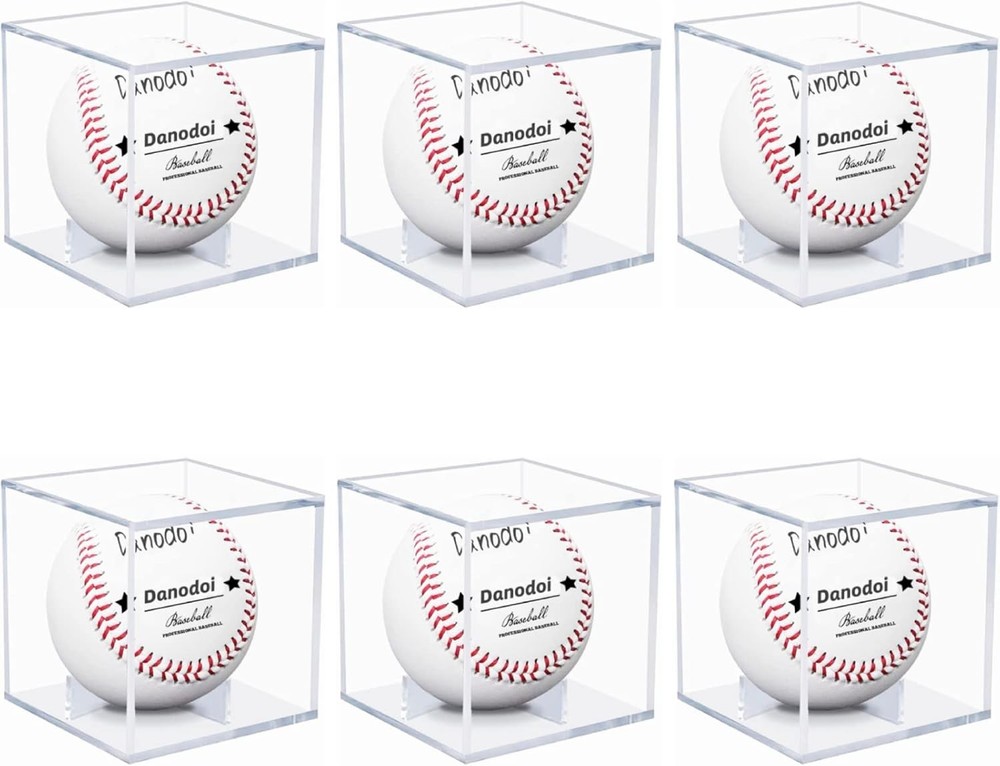 Baseball Display Case Uv Protected Acrylic Clear Baseball Holder Square Cube